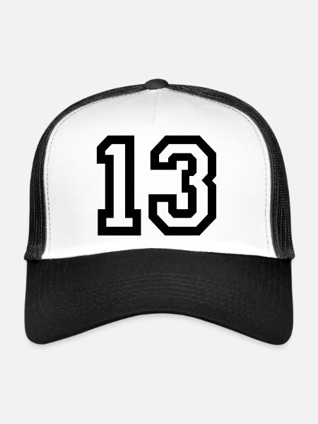 13 Collegestyle - Trucker Cap - Weiß/Schwarz