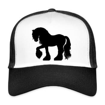 Friesian Tinker Silhouette - Trucker Cap - white/black - Front