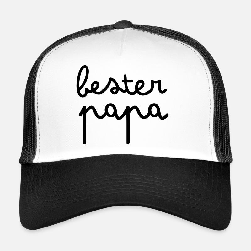 Bester Papa - Trucker Cap - Weiß/Schwarz