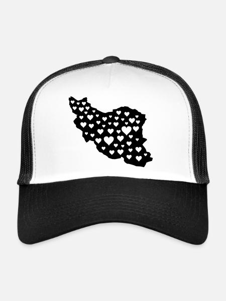 Iran Amour 01 - Casquette trucker  - blanc/noir - Devant