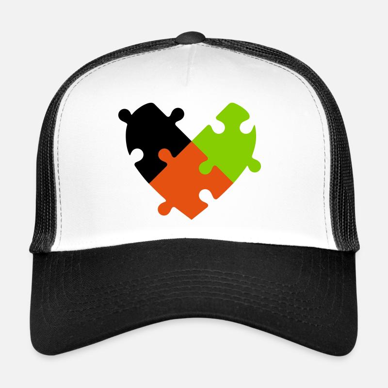 Heart Puzzle Trucker Cap