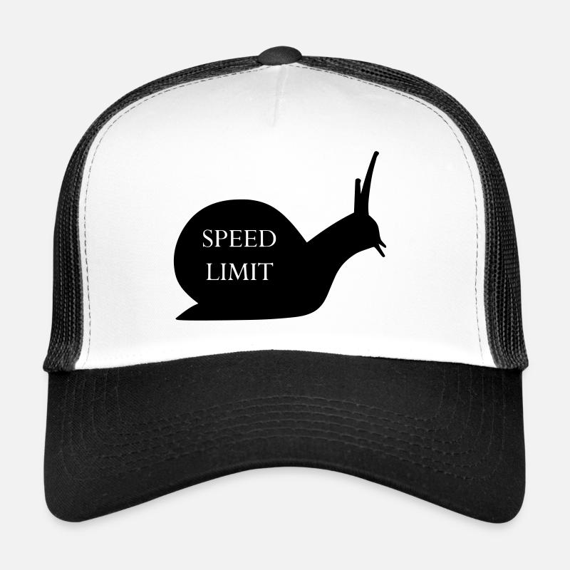 Escargot drôle - Casquette trucker  - blanc/noir