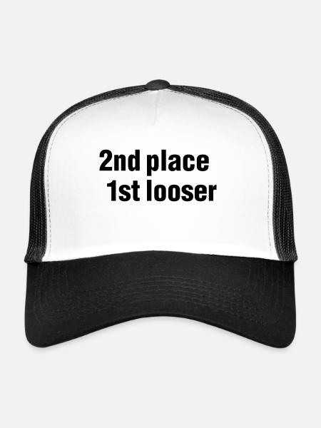 2nd place - 1st looser - winner - competition - - Trucker Cap - white/black - Front