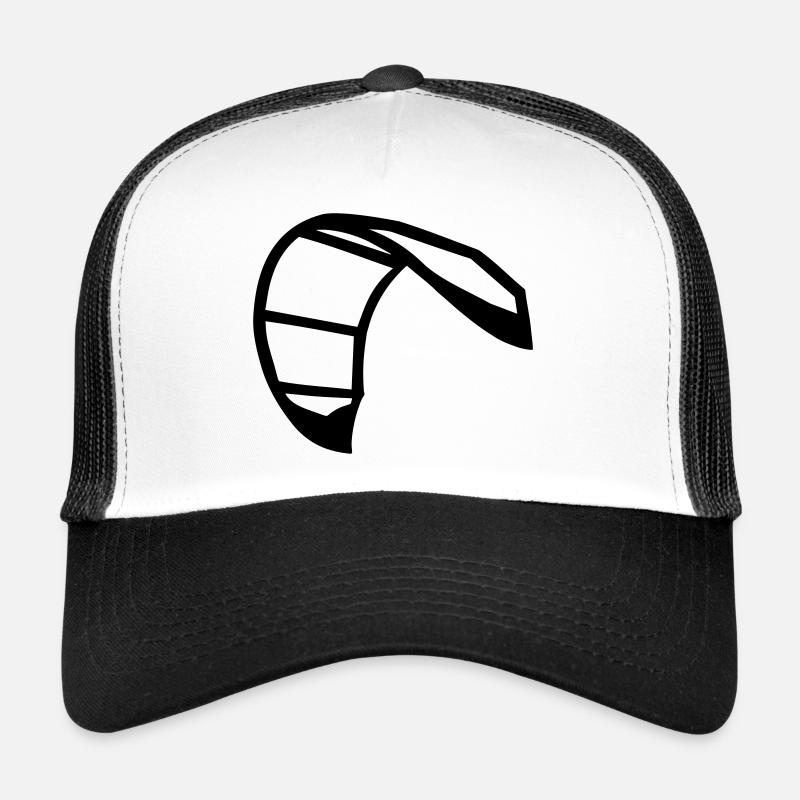 kite only - Trucker Cap - Weiß/Schwarz