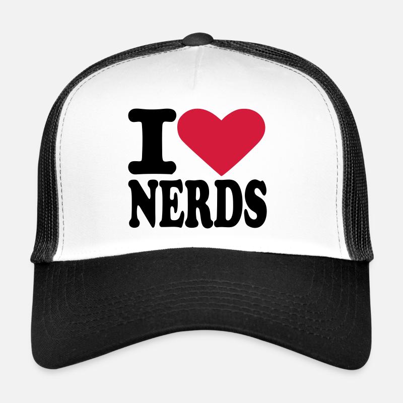 Nerd - Trucker Cap - Weiß/Schwarz