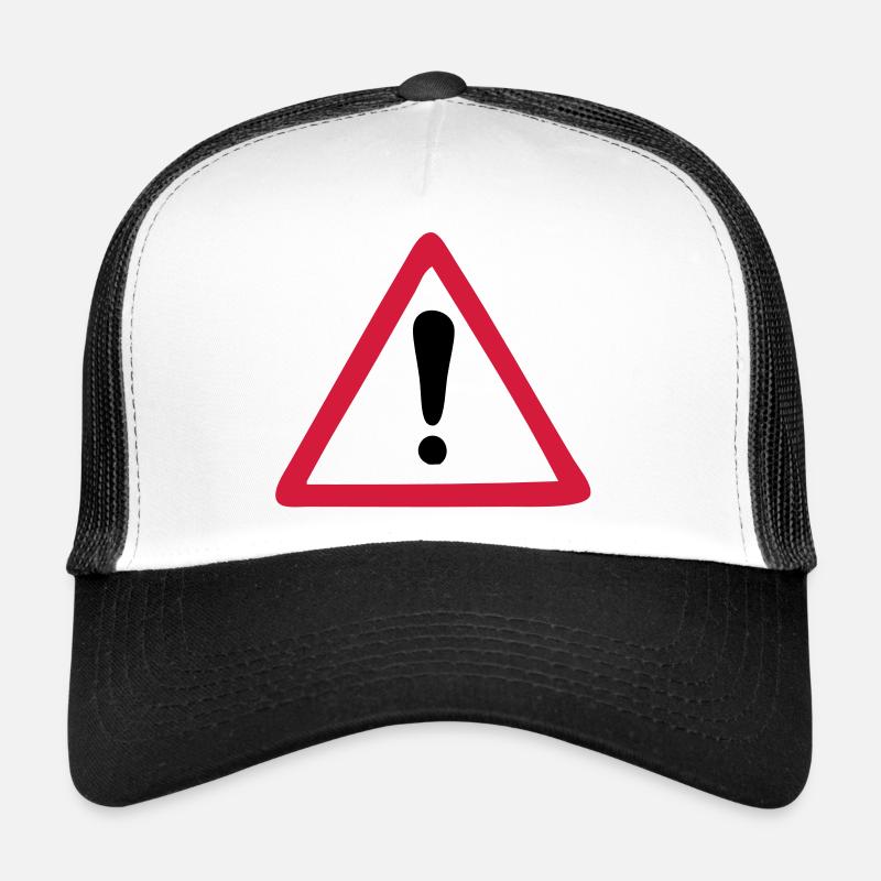 panneau avertissement avertisseur danger Casquette trucker 