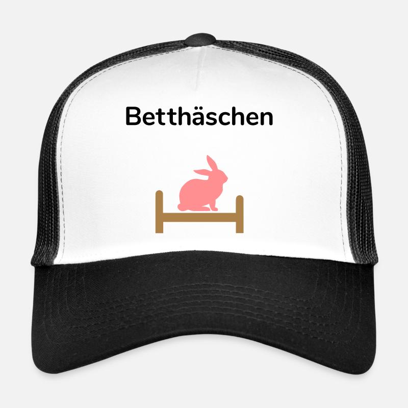 Betthäschen (Silhouette Hase, Bett) Trucker Cap