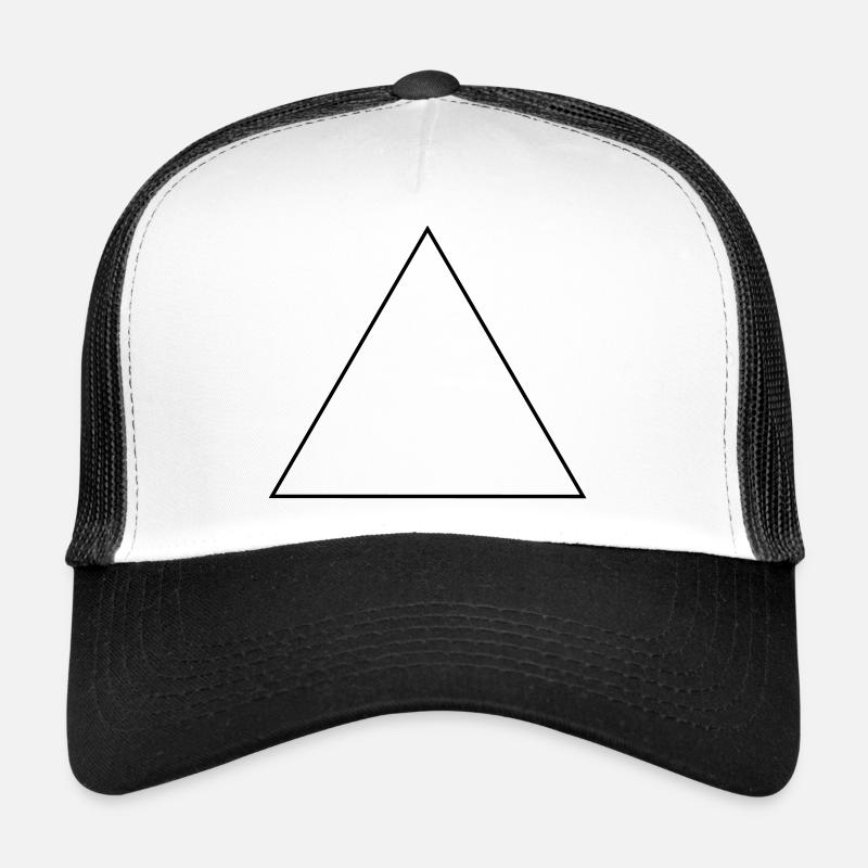 Dreieck // gleichschenklig gleichseitig // Rahmen - Trucker Cap - Weiß/Schwarz