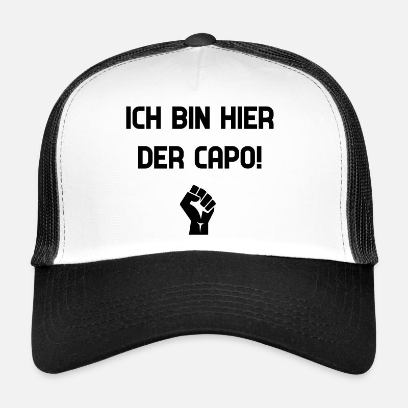 ICH BIN HIER DER CAPO - Trucker Cap - Weiß/Schwarz