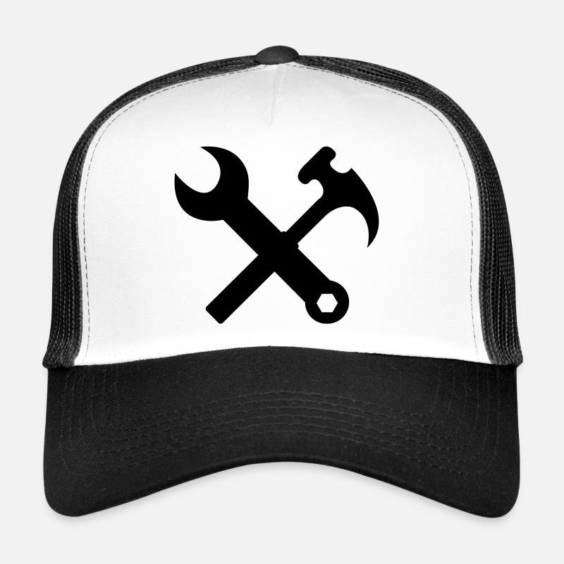 handwerker - Trucker Cap - Weiß/Schwarz