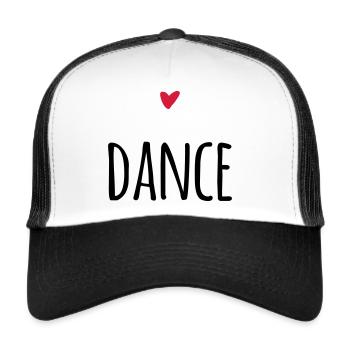 Süsses Tanz Design für alle, die Tanzen lieben - Trucker Cap - Weiß/Schwarz - Vorne