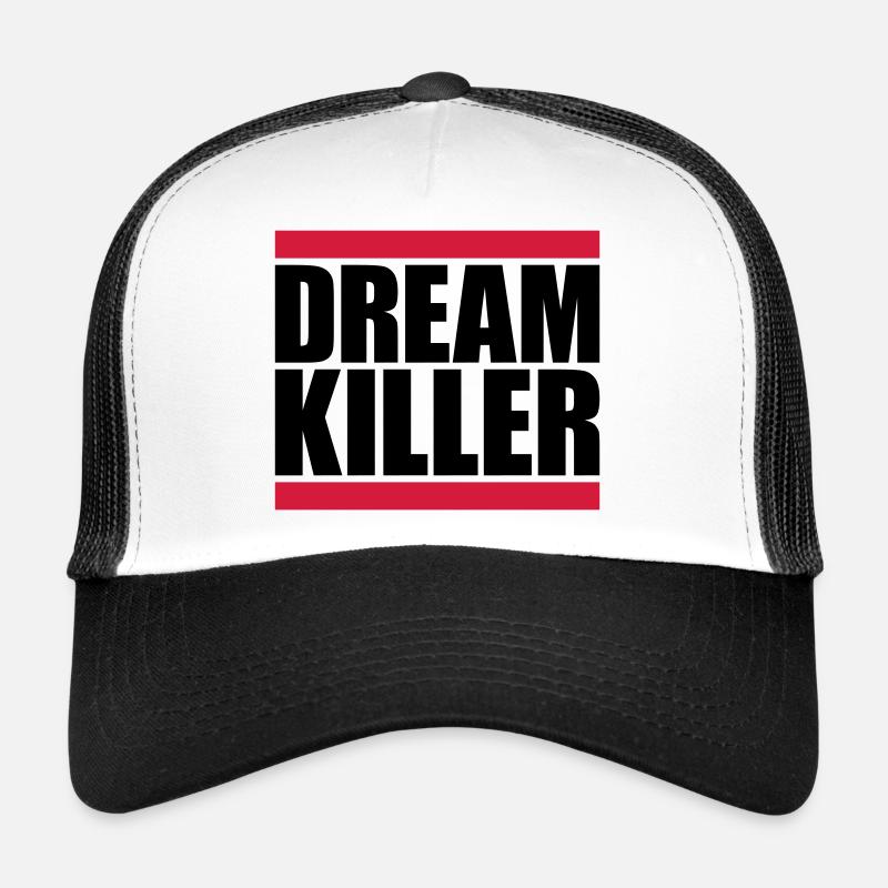 citation pessimiste tueur de rêves - Casquette trucker  - blanc/noir