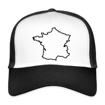 france country - Trucker Cap - Weiß/Schwarz - Vorne