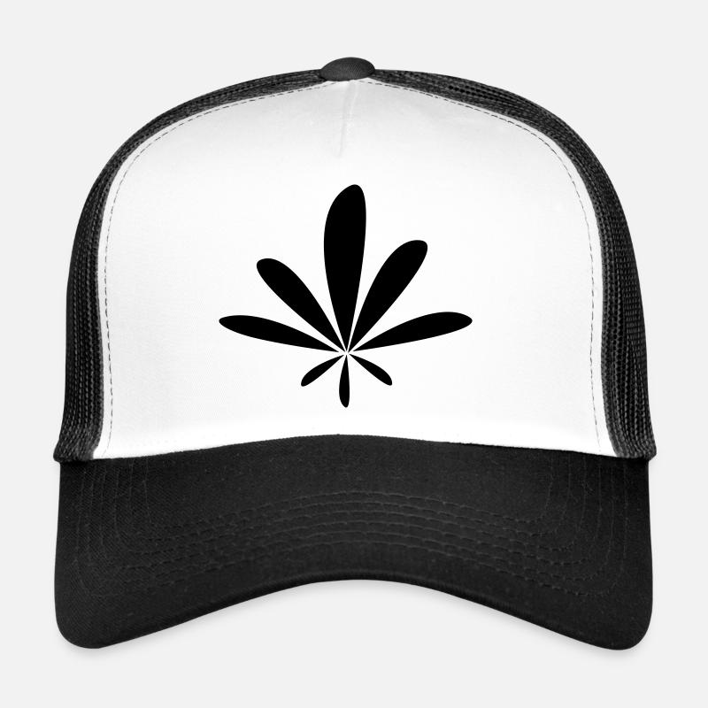 Feuille de chanvre arrondie Casquette trucker 