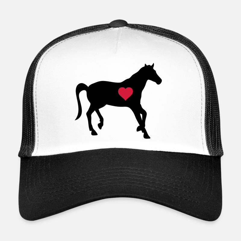 horse love heart 2 Trucker Cap