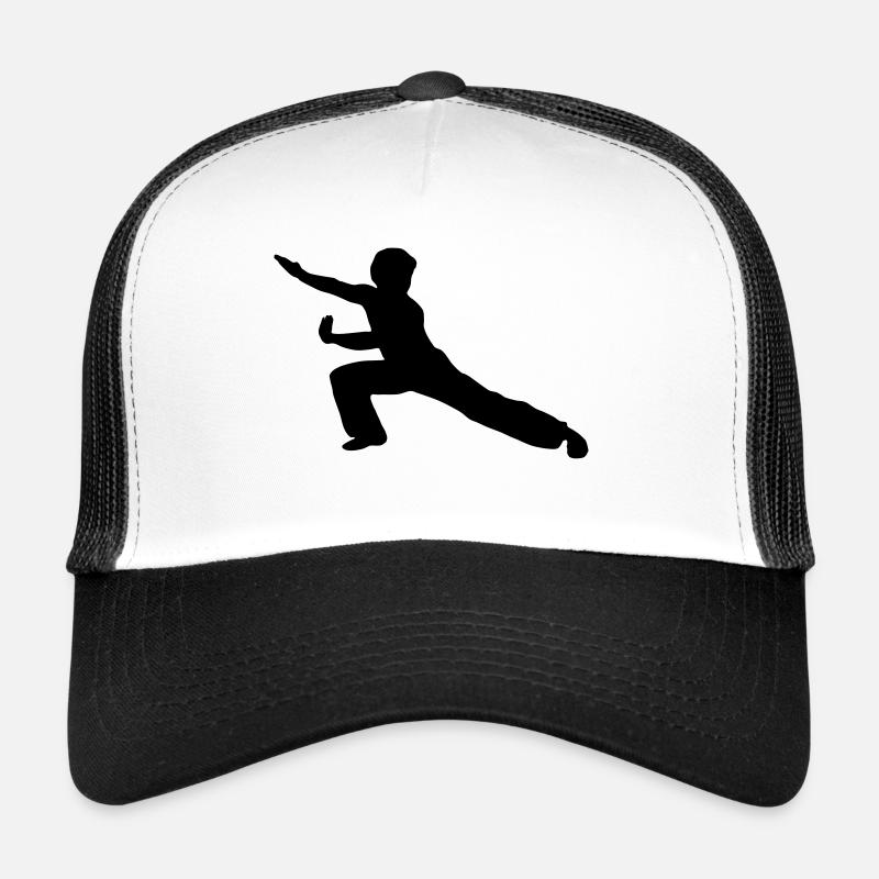 Shaolin, Kung-Fu, Wushu - Casquette trucker  - blanc/noir