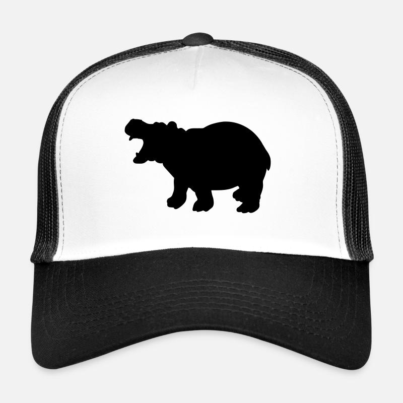 Nilpferd Silhouette Hippo Trucker Cap
