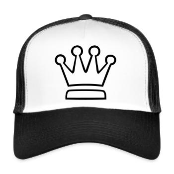 Krone (crown) 04.0 - Trucker Cap - Weiß/Schwarz - Vorne