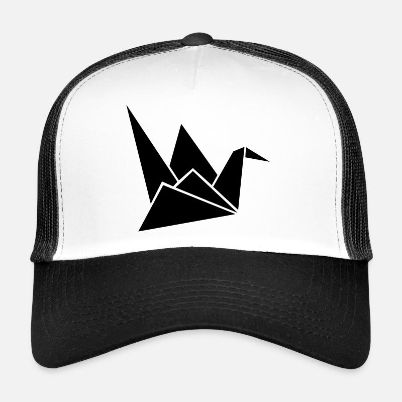 origami kranich - Trucker Cap - Weiß/Schwarz