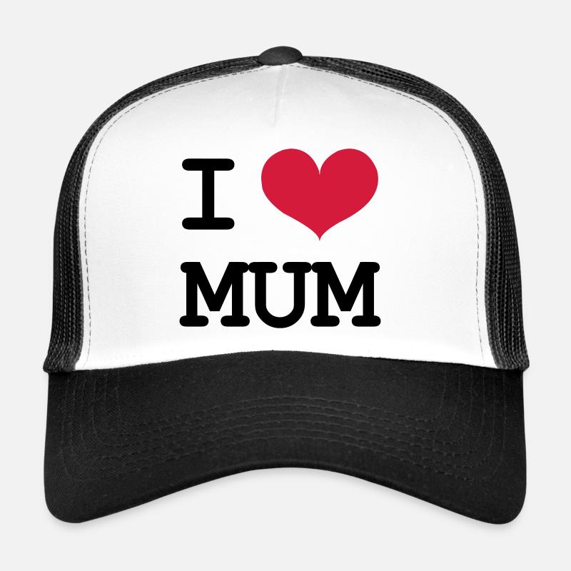 I Love Mum - Trucker Cap - white/black