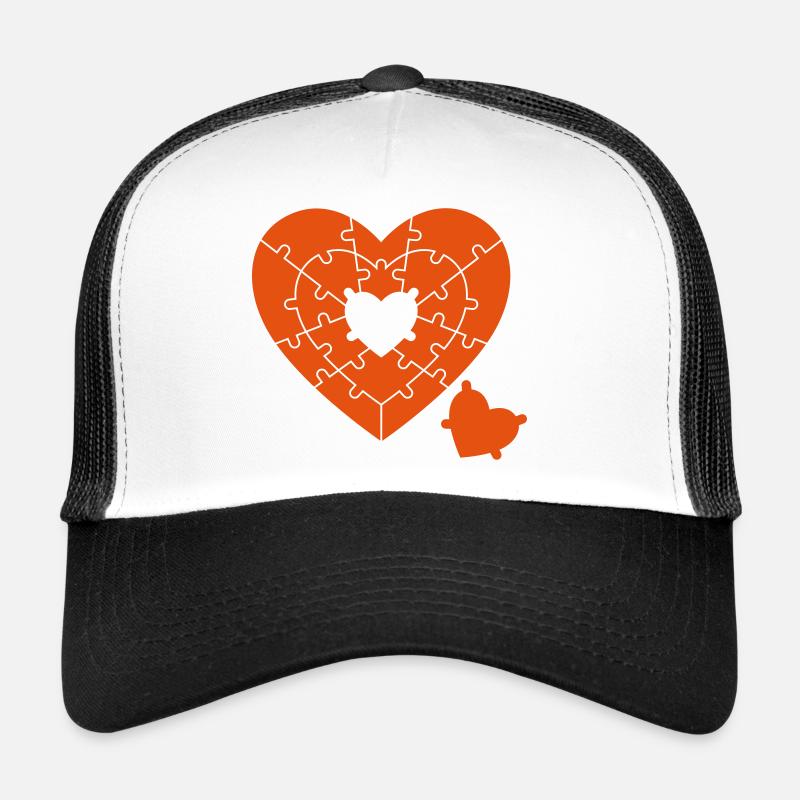 Heart Puzzle Trucker Cap