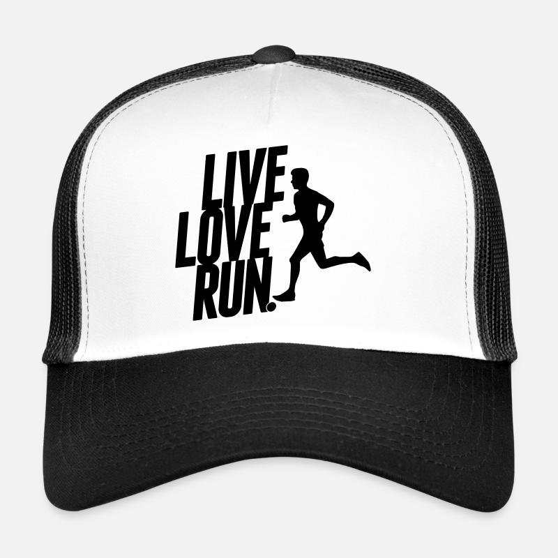 Live love run - Trucker Cap - Weiß/Schwarz