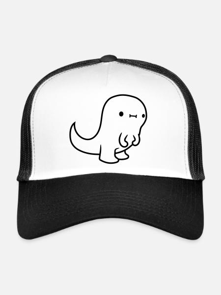 Petit T Rex - Casquette trucker  - blanc/noir - Devant