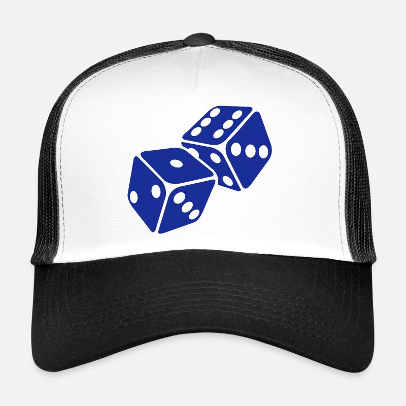 würfel - Trucker Cap - Weiß/Schwarz