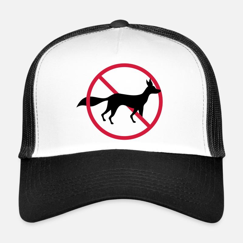 No Fox Allowed Sign No Zone Notice Trucker Cap