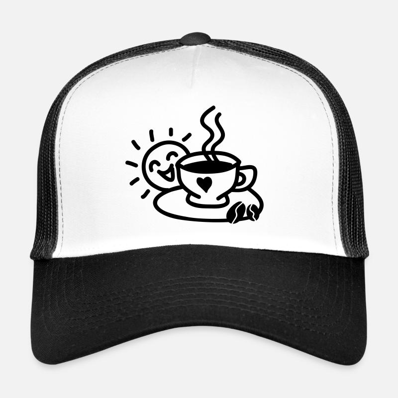 Tasse à café amour - Casquette trucker  - blanc/noir