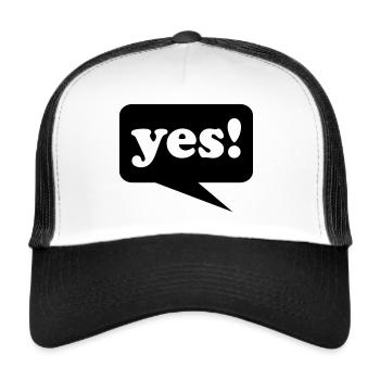Yes - Yes to life - Trucker Cap - white/black - Front