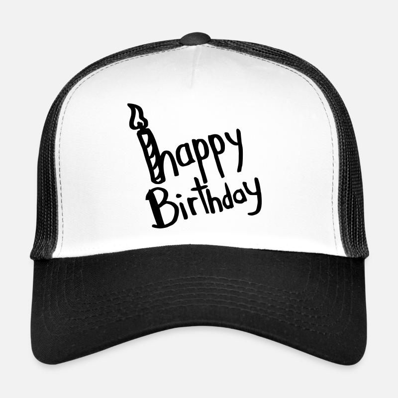 362 happy birthday - Trucker Cap - white/black