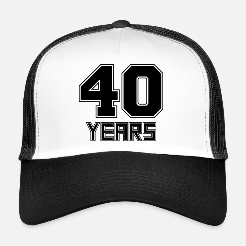 40 Jahre - Trucker Cap - Weiß/Schwarz
