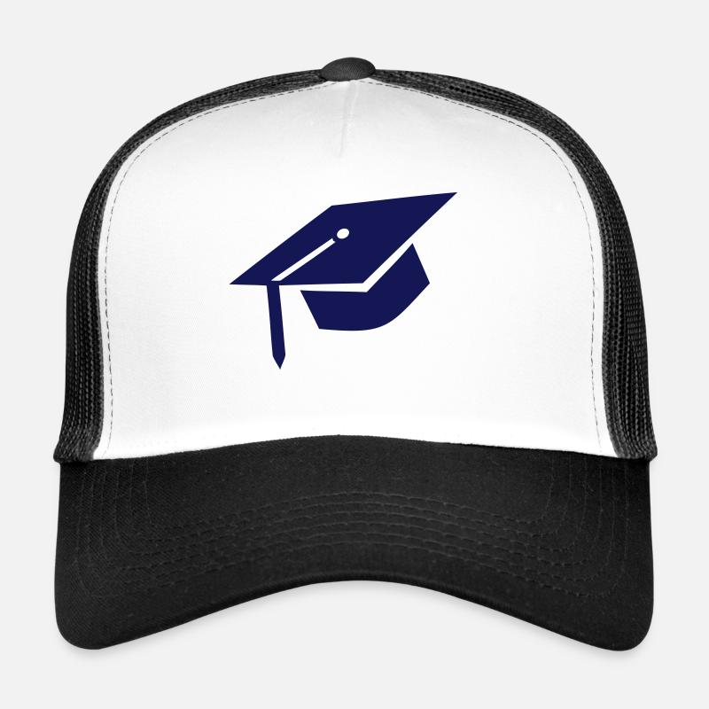 graduation cap - Trucker Cap - white/black