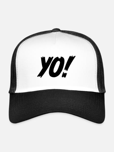 SALUT! - Casquette trucker  - blanc/noir - Devant