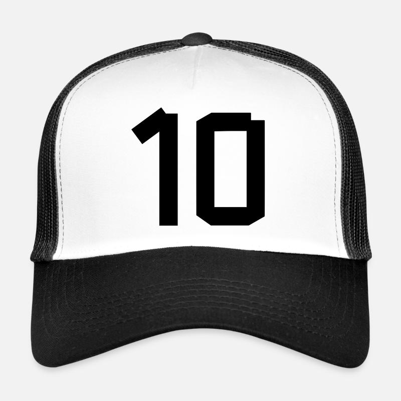 Numéro 10 - Casquette trucker  - blanc/noir