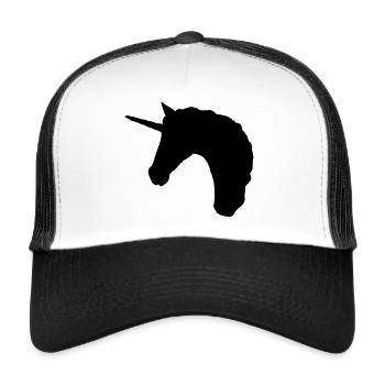 Unicorn profile - Trucker Cap - white/black - Front