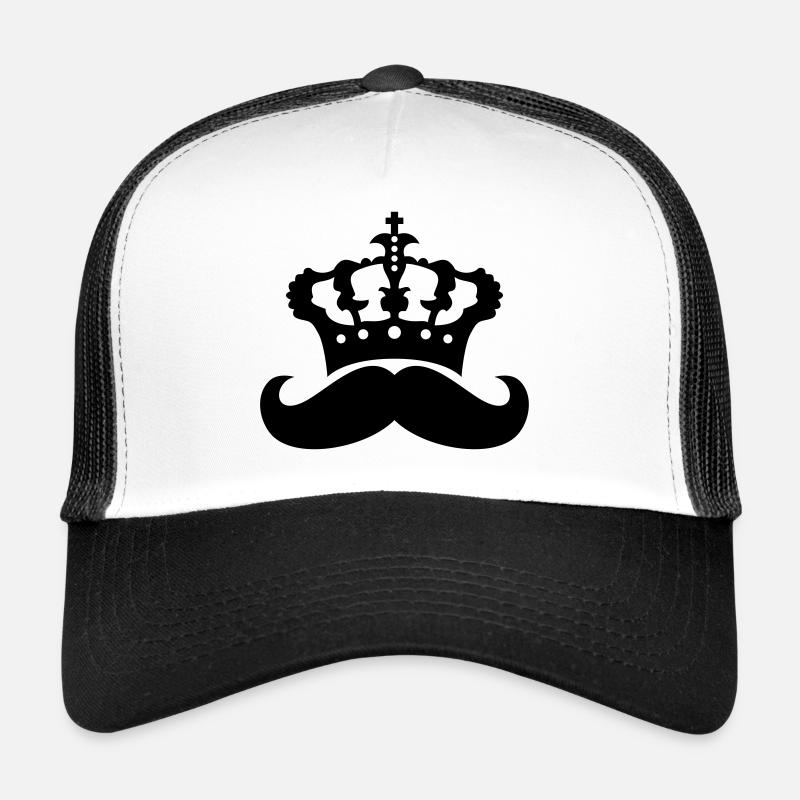 koenig krone herrscher prince mustache moustachu Casquette trucker 