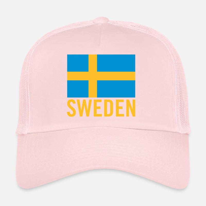 Suède avec drapeau suédois Casquette trucker 