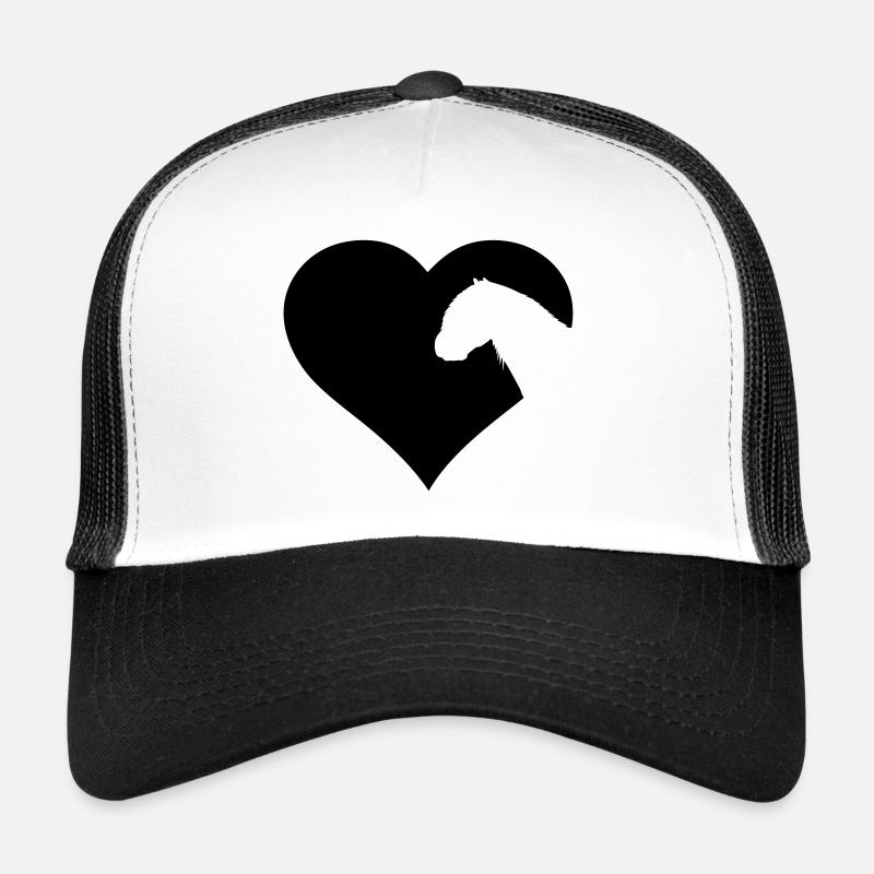 Pony in the heart - Trucker Cap - white/black