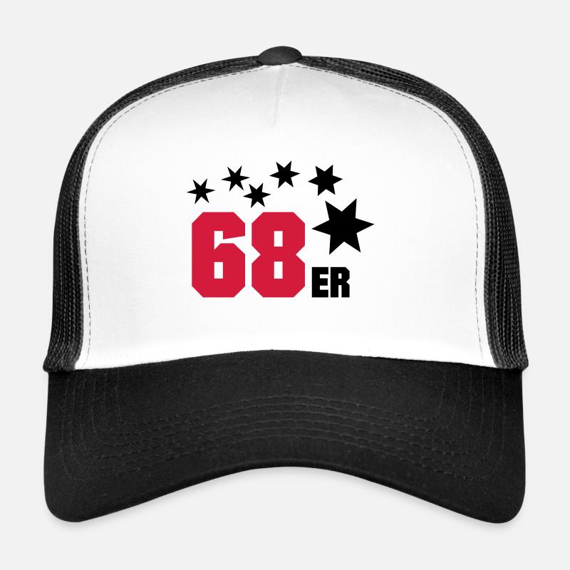 68er - Trucker Cap - Weiß/Schwarz