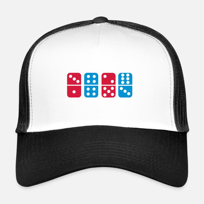 Domino - Trucker Cap - Weiß/Schwarz