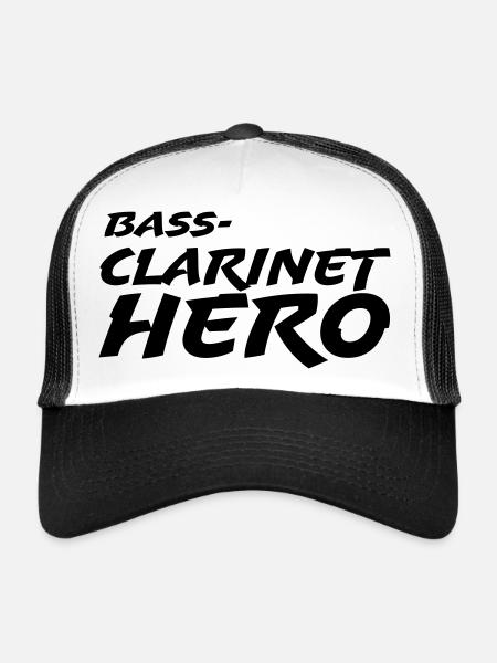 Bass Clarinet Hero - Trucker Cap - white/black - Front
