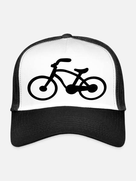 lowrider bike - Trucker Cap - white/black - Front