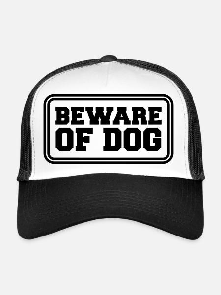 Beware Of Dog - Trucker Cap - white/black - Front