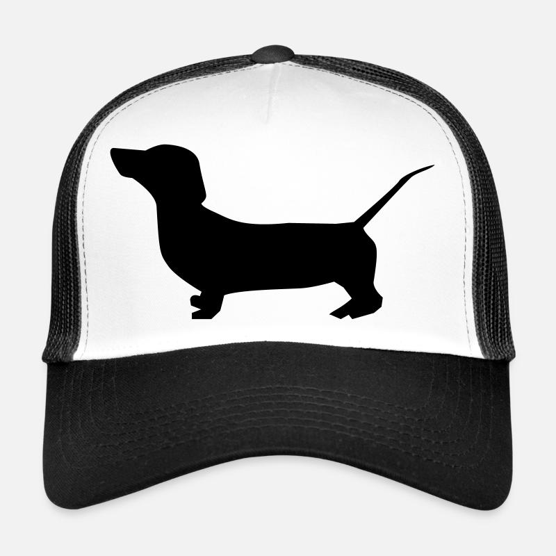 dog dachshund dog - Trucker Cap - white/black