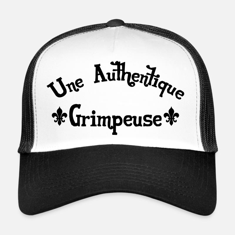 Escalade / Alpiniste / Varappe / Alpinisme Grimpe - Casquette trucker - blanc/noir