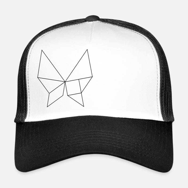 Butterfly Tangram – Beaux-arts - Casquette trucker  - blanc/noir