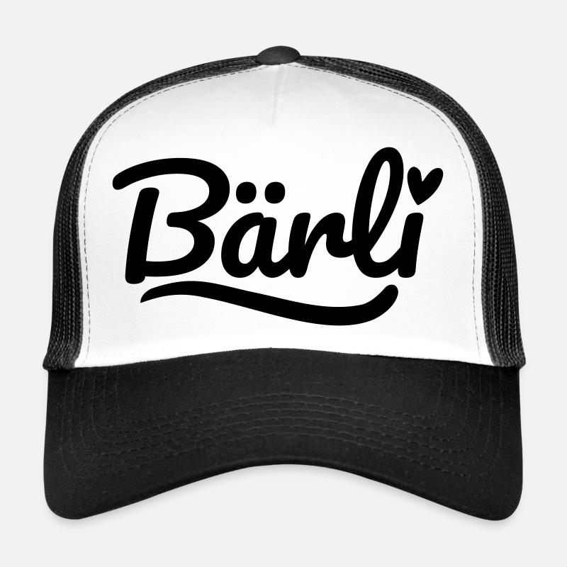 Bärli Schrift Herz - Trucker Cap - Weiß/Schwarz