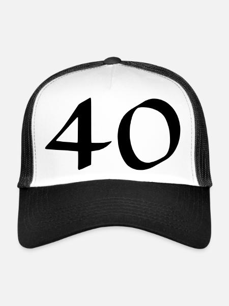 40 - Casquette trucker  - blanc/noir - Devant